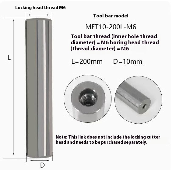 6034 MFT tungsten steel anti-vibration cutter shank lock tooth cutter shank high precision end milling cutter shank monolithic alloy interchangeable carbide head Shandong Denso Pricision Tools Co.,Ltd.